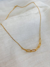 Load image into Gallery viewer, paperclip necklace link minimal dainty jewelry 
